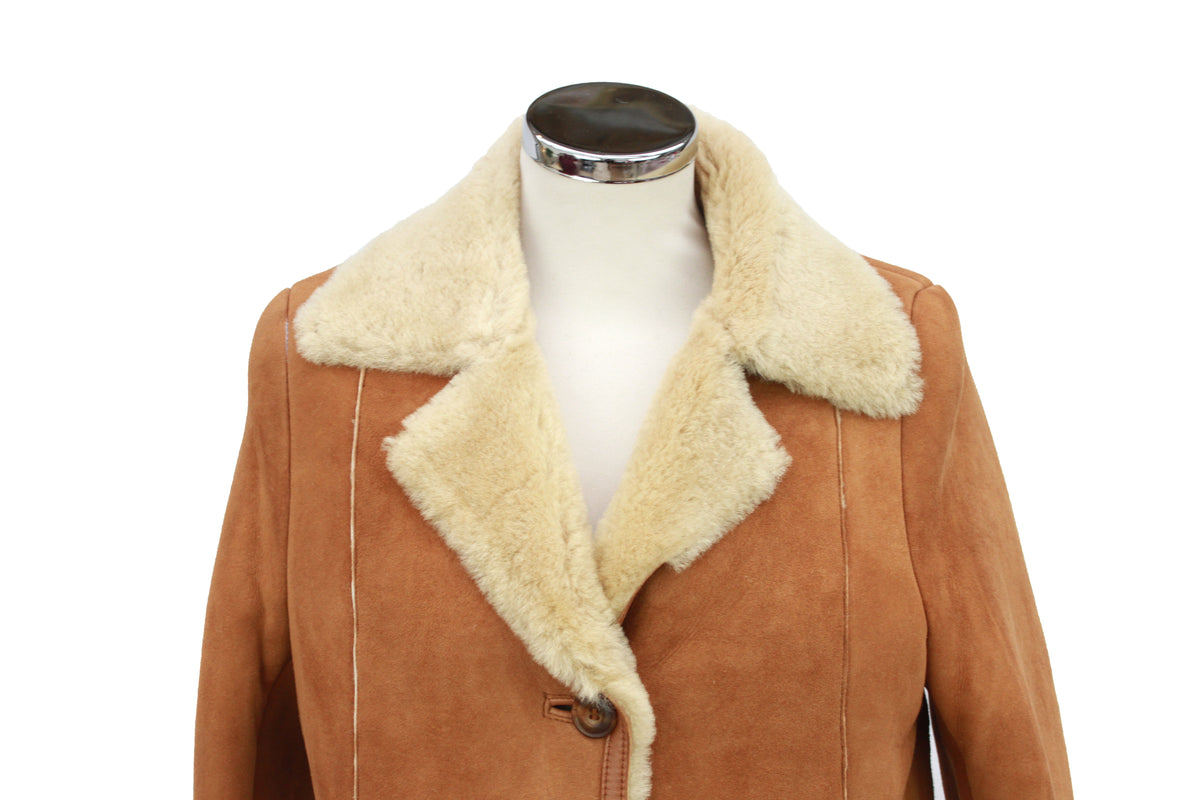 Suede hot sale fur coat