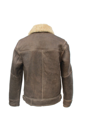 Men's Classic Cross Zip Sheepskin Jacket in Country Forest Distressed